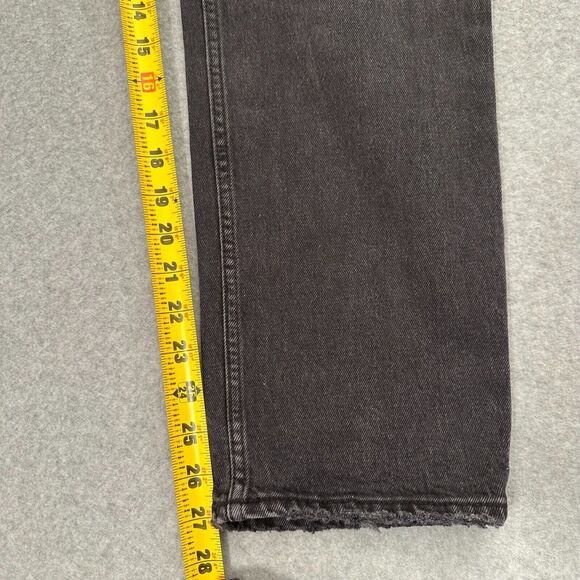 NWT Abercrombie & Fitch Womens The Dad High Rise Jeans Black Sz 26 2s Distressed - Picture 4 of 16